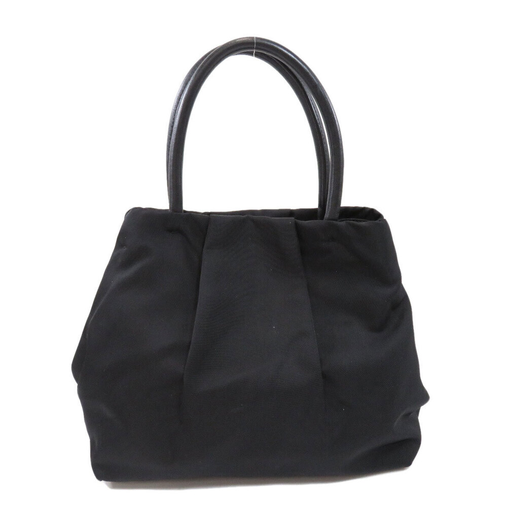 Prada Fiocco bow distinctive handbag leather black Tessuto Black
